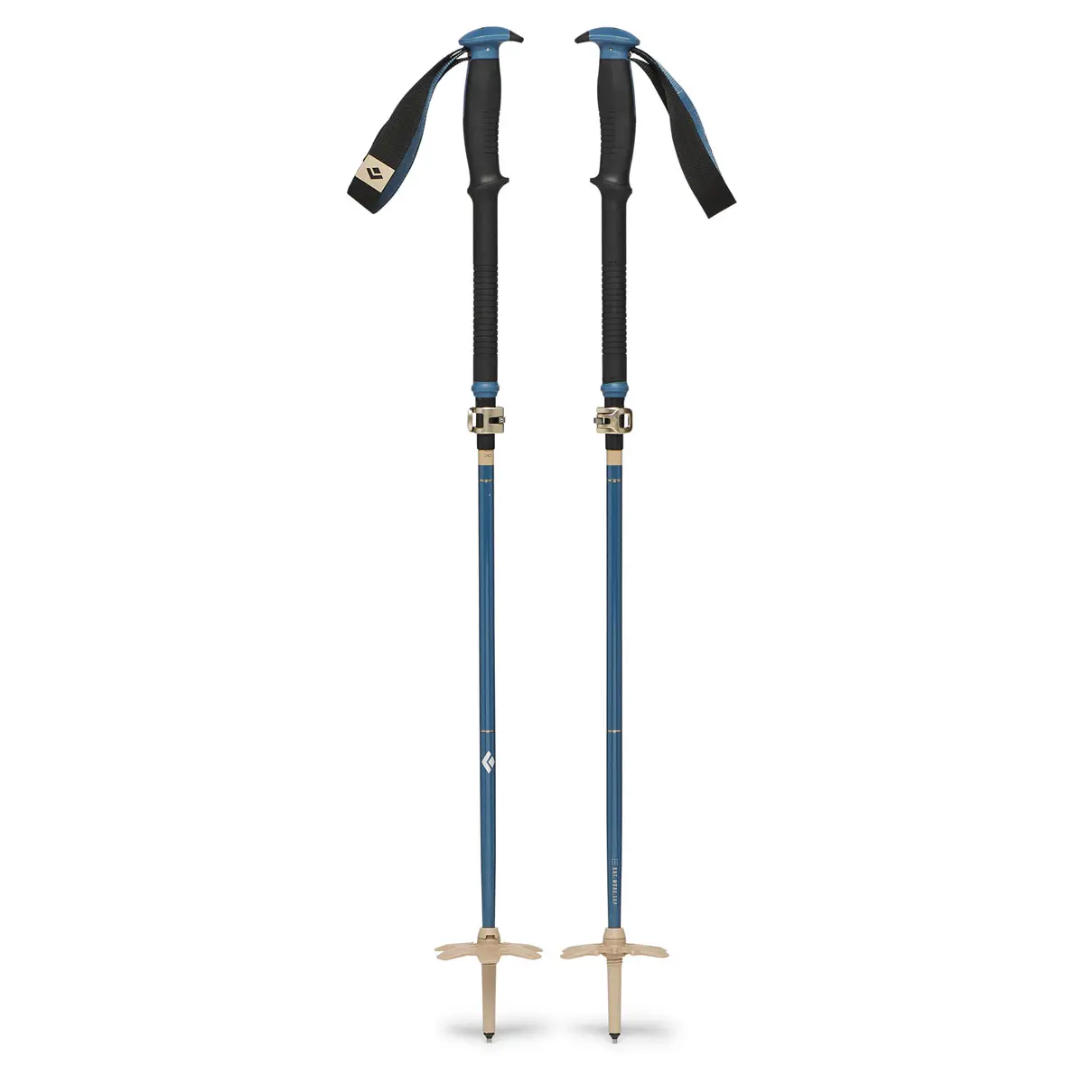 トラバースコンパクタースキーポール(125cm クリークブルー): ブラック