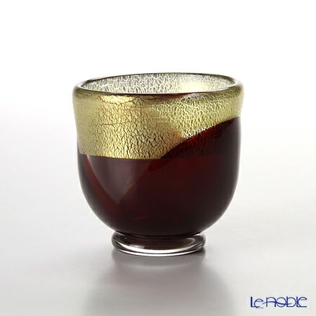 Y2293-62 津軽びいどろ 秋村実 色ガラス デキャンタ 飾瓶 #1 Y2293-62