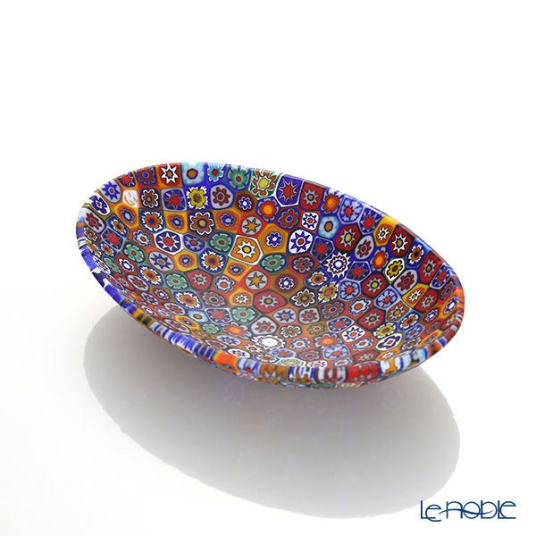 エルコーレモレッティ ミレフィオーリ オーバルプレート 7.5×10.5cm