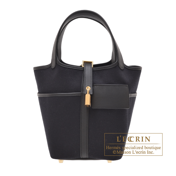 エルメス ピコタンロックカーゴ18/PM ブラック キャンバス/スイフト