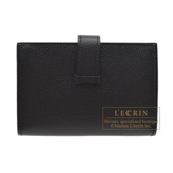 エルメス ベアンカードケースモノクローム ソーブラック ブラック