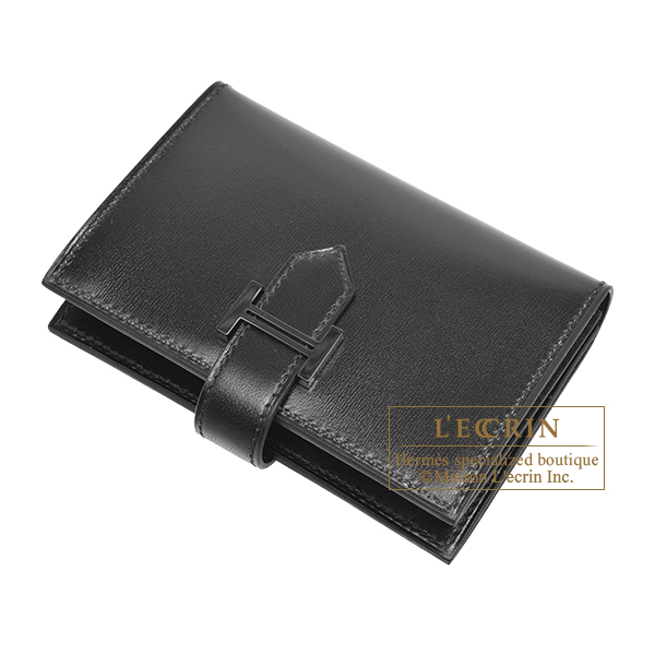 エルメス ベアンカードケースモノクローム ソーブラック ブラック