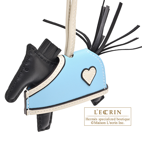 エルメス ロデオチャーム ロベオ・クールPM ブラック/クレ/セレスト