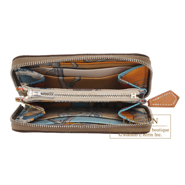 エルメス アザップ シルクイン コンパクト エトゥープ/ パールグレー