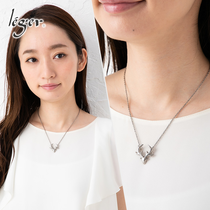 純チタン ネックレス カーブス 42cm｜leger レジエ N278