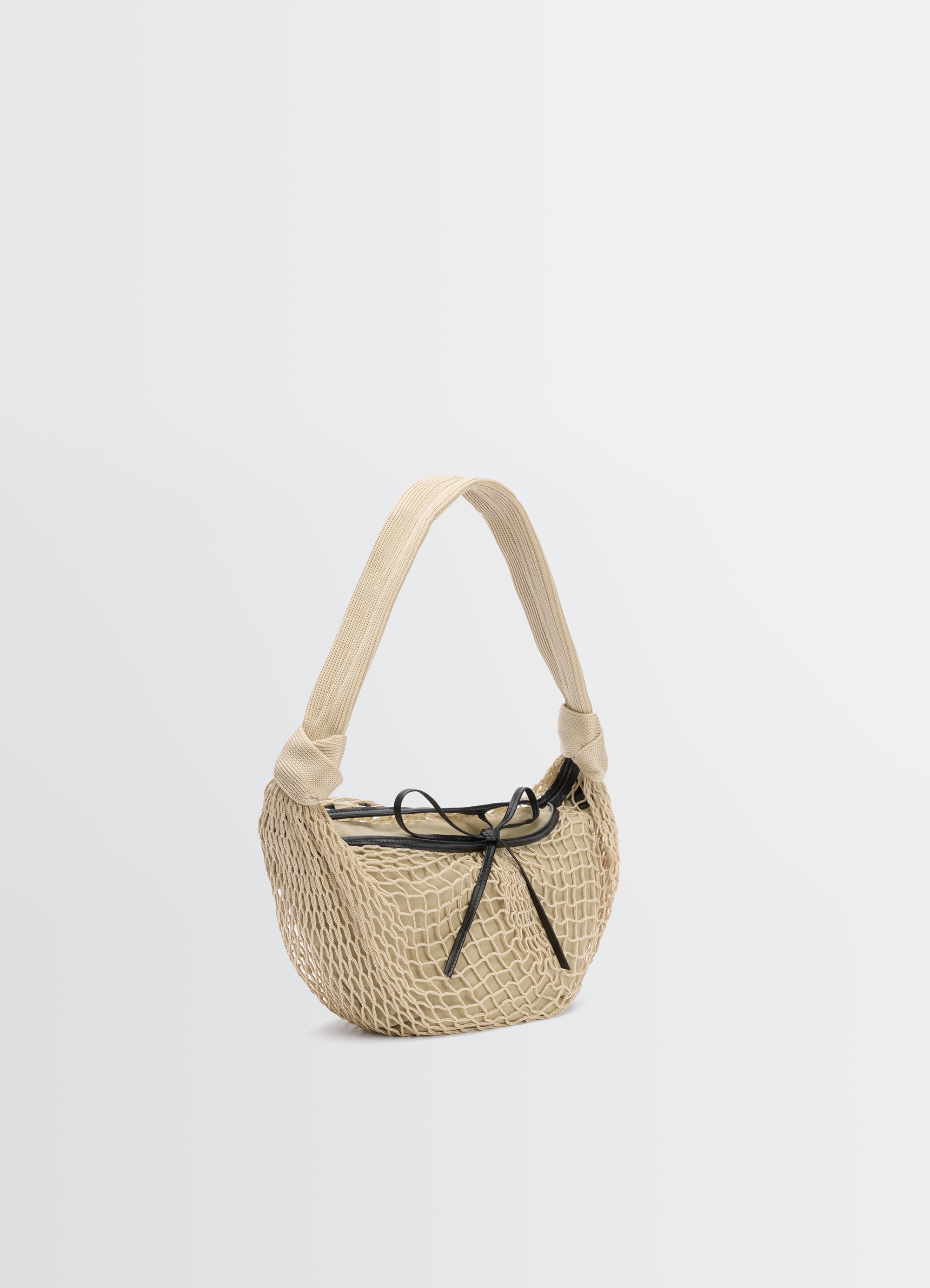 FORTUNE CROISSANT FILT BAG - Light Beige - Polyester Net - Unisex