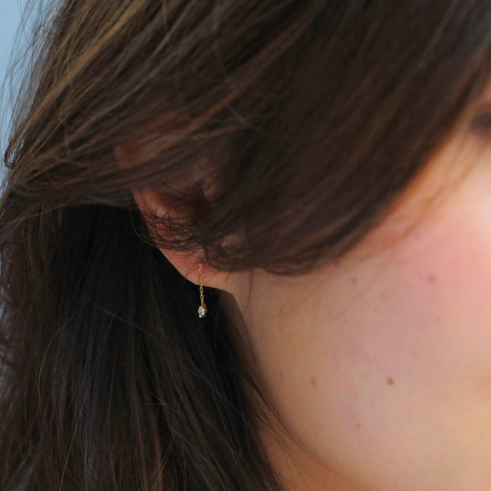 ピナコテーカ 335 ムーン ドロップ 一粒ダイヤモンド アメリカン