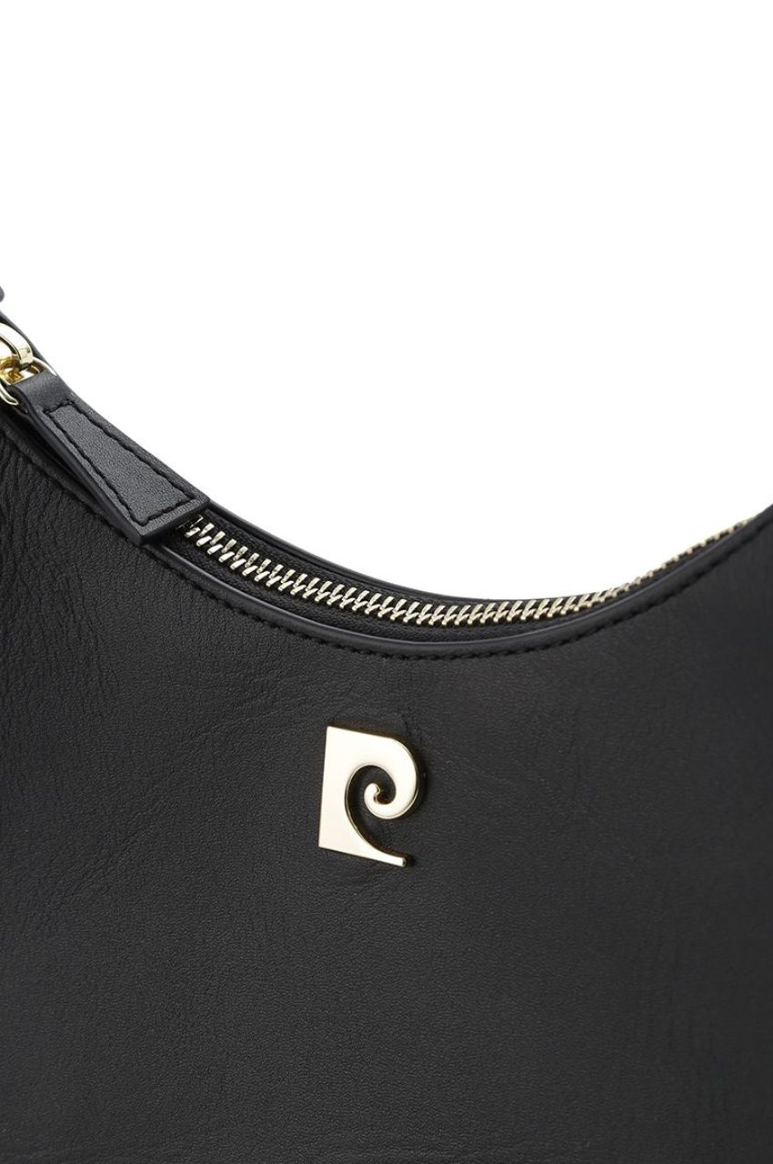 FRAY I.D - 【pierre cardin】ムーンバッグ (ブラック) 本革 / ロゴ