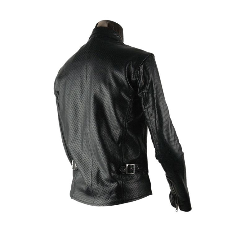Horn Works 本革 メッシュレザー シングルライダースジャケット メンズ