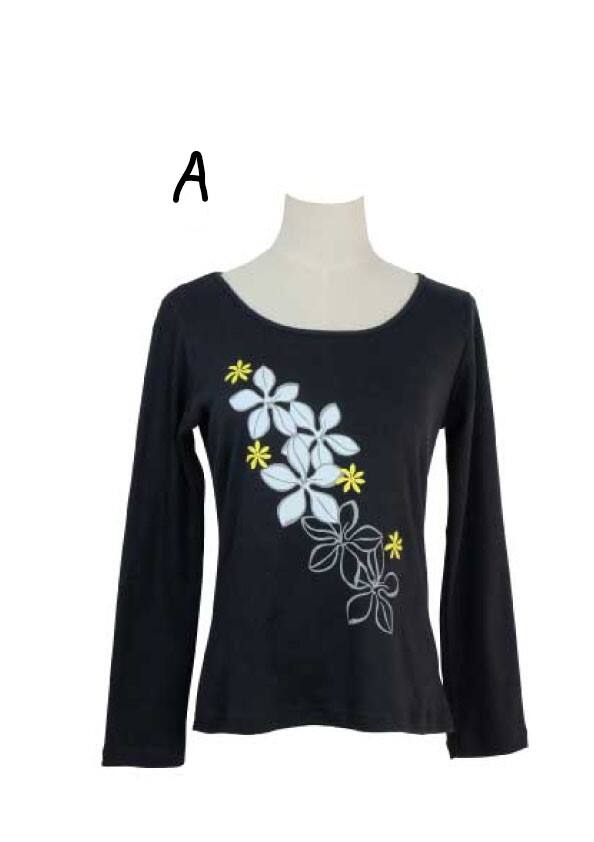 チーム用フラ用品 3枚セット 7分袖フラ用ドレス フラTシャツ