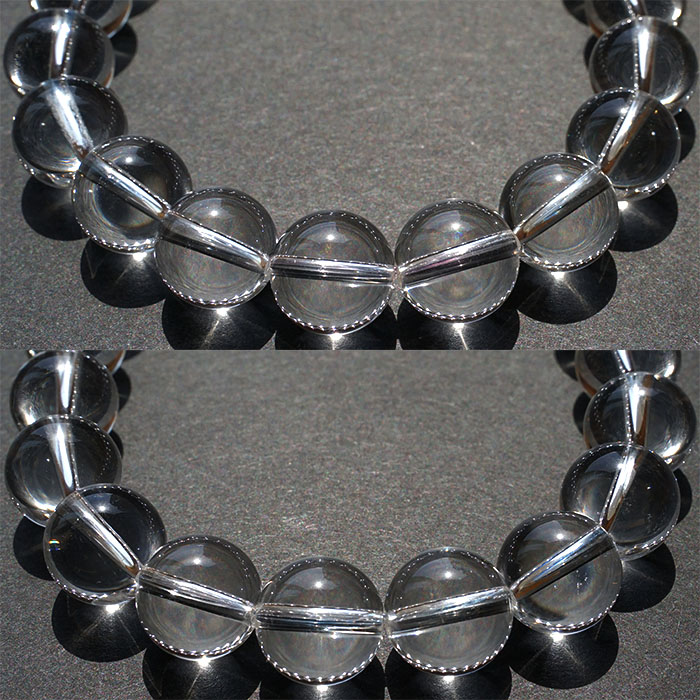 黒平産水晶１０mmクリアー２０玉ブレスレット 正規代理店】 幻の山梨県産水晶<br> 黒平鉱山 黒水晶 透明水晶 白水晶