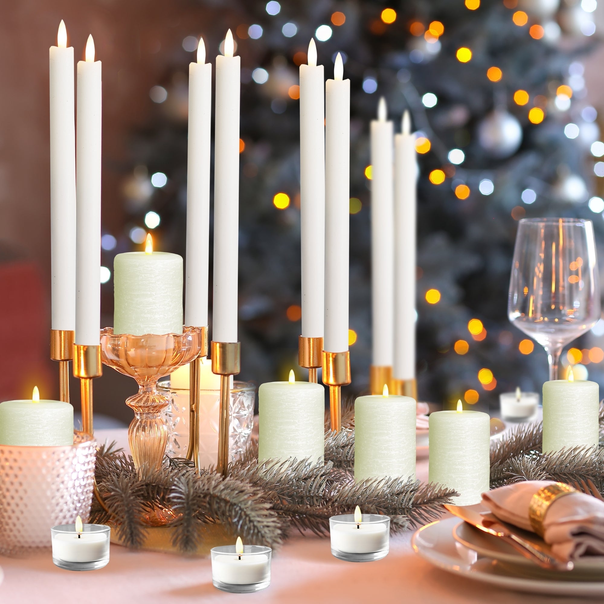 Signature 25 Piece Flameless Candle Centerpiece Collection – Lumipur