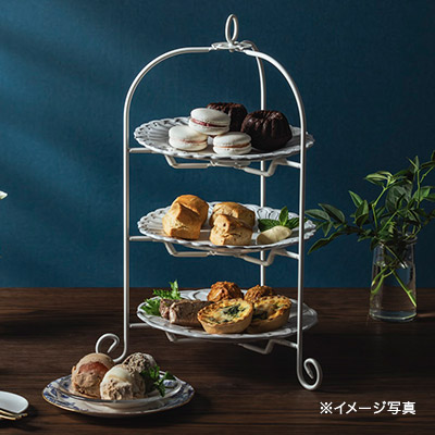 LUPICIA】ドルチェ フォールダブルケーキスタンド 3段 ホワイト | 茶器