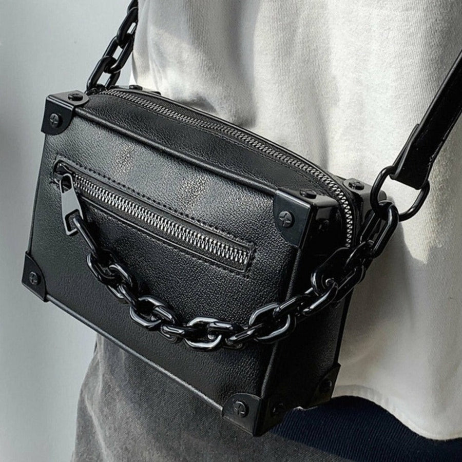 Square chain shoulder bag mf0175【韓国モードファッション】