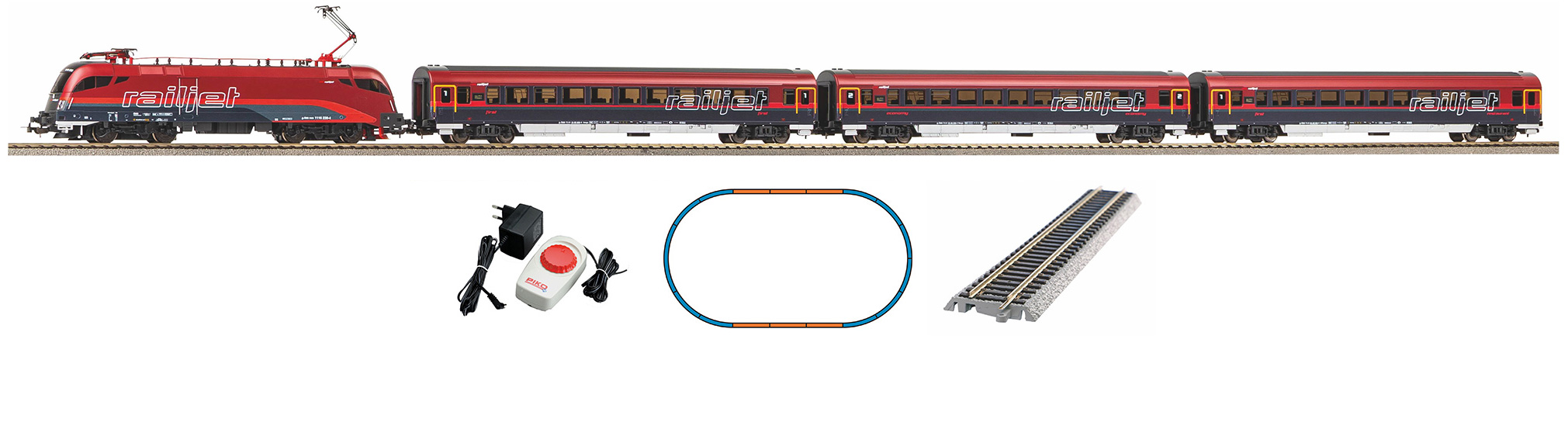 Piko 57178 鉄道ゲージ H0 ÖBB、エポックVIのセットRailjetトレイン