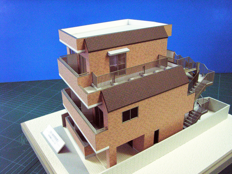 建築模型 集合住宅 1/100 100分の1サイズの模型 : HAN環境・建築