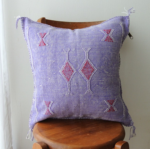 サブラ （カクタスシルク）クッションカバー・パープル【メール便可】