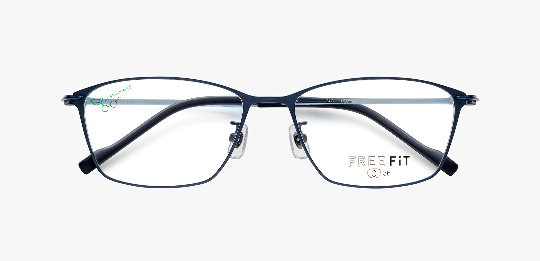 FREE FIT FFT-092(55 ﾌﾞﾙｰ): メガネフレーム｜眼鏡市場【公式】(メガネ