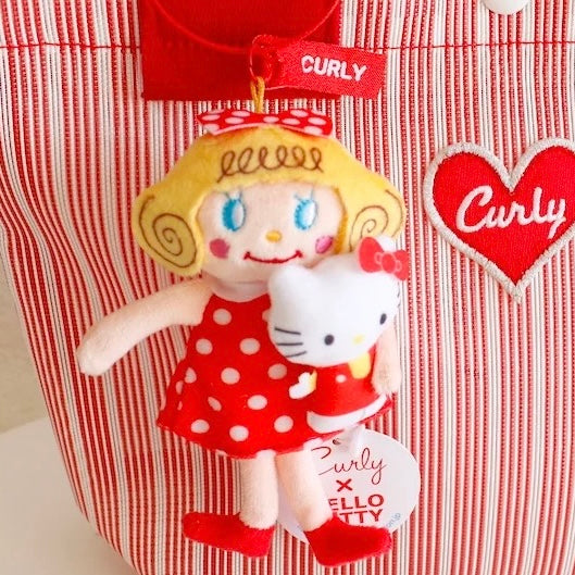 Curly collection x Hello Kitty | Mascot Holder Plush Keychain