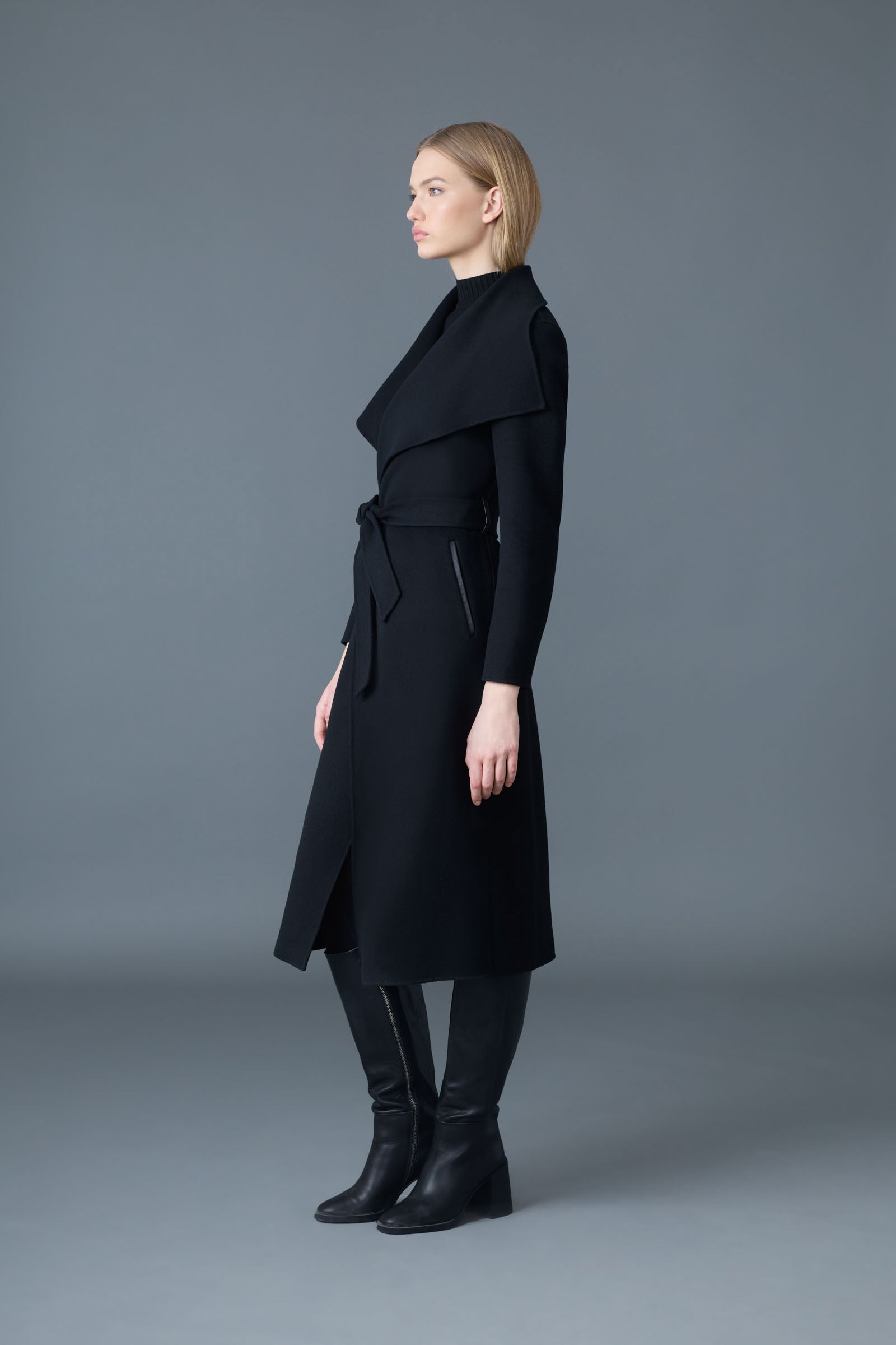 MAI-CN Double-face wool wrap coat for Women | Mackage US