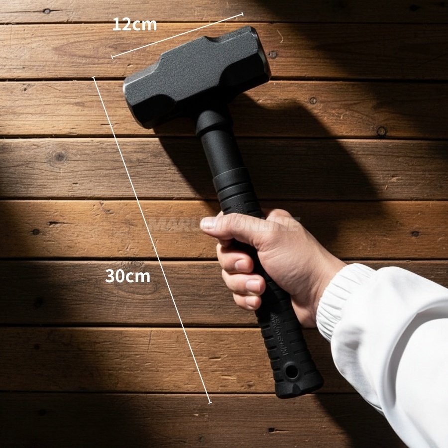 椿モデル オールブラック 両口 ハンマー 1.5kg 30cm 建築用 現場用