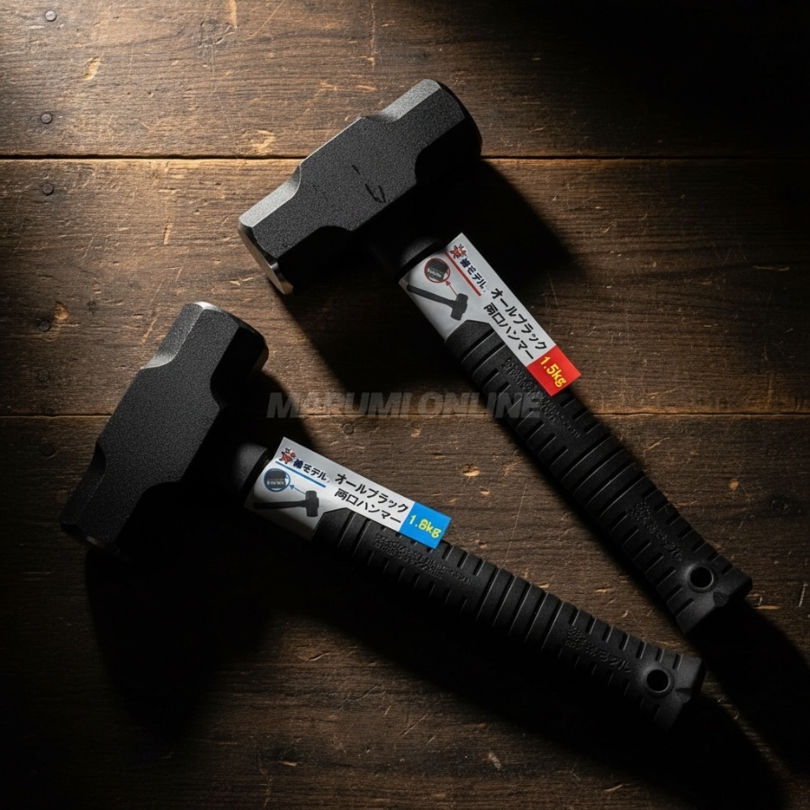 椿モデル オールブラック 両口 ハンマー 1.5kg 30cm 建築用 現場用