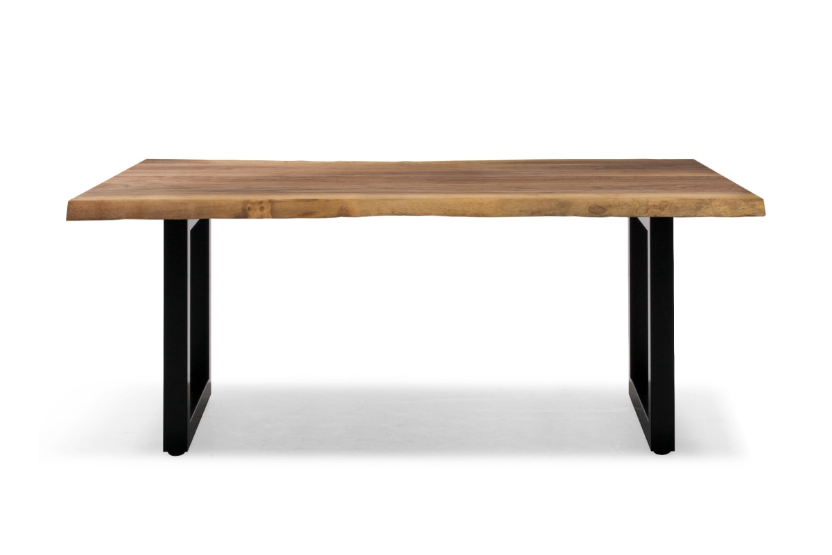 ウォールナット無垢とスチールレッグの組合せ｜ダイニングテーブル