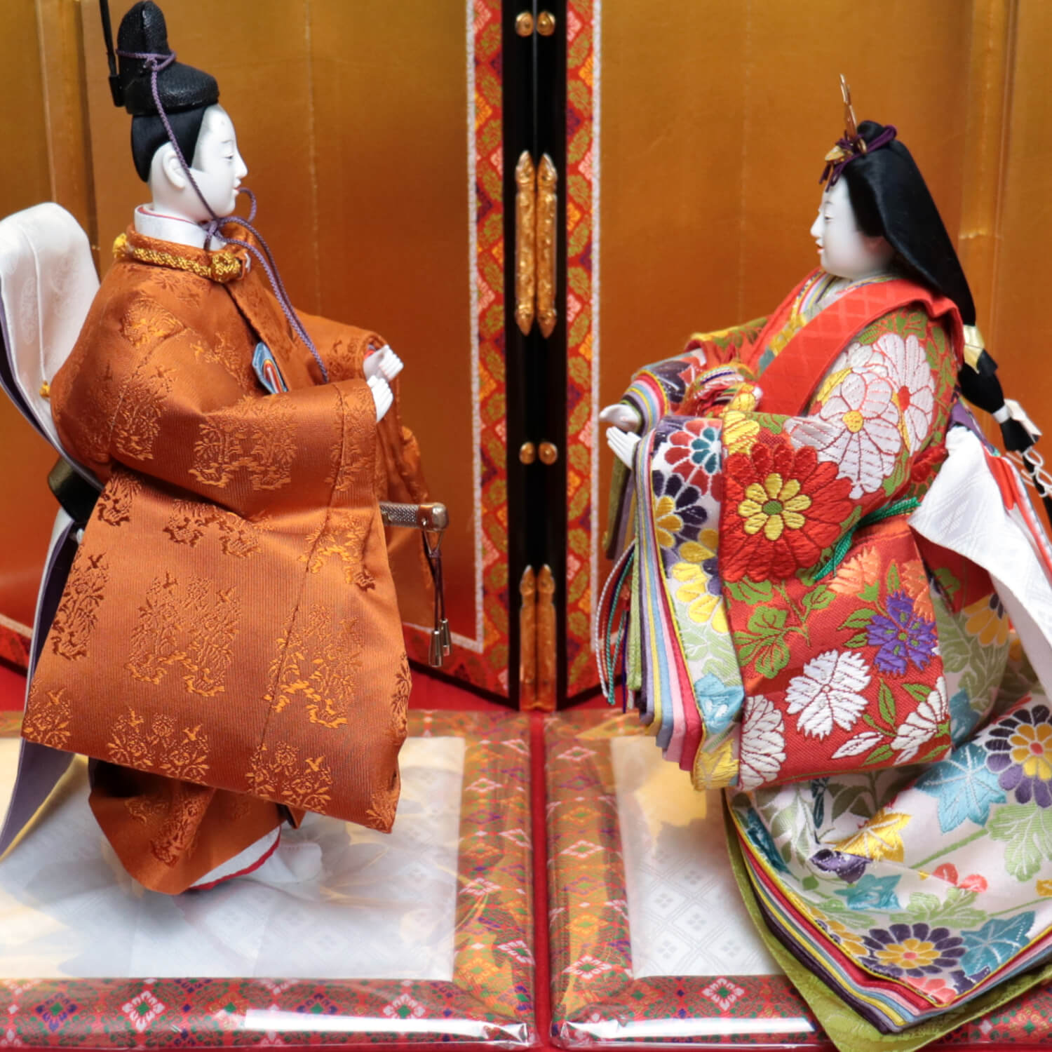 雛人形 最高級 京製 ひな人形 おひなさま 平安雛幸 京九番 立雛 正絹