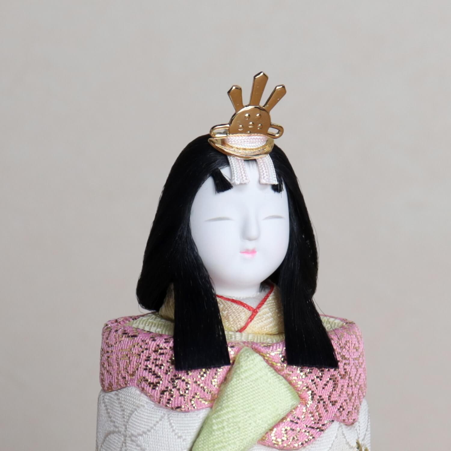 伝統的工芸品 三世・金林真多呂作 伝産・朱雀立雛 箔押桜 京製手描き