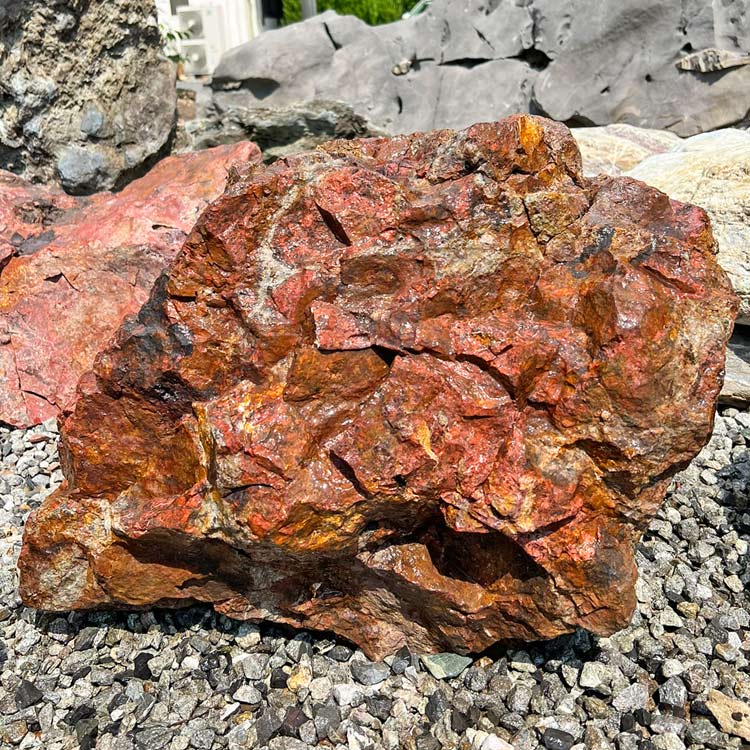 津軽錦石（青森県産）銘石 庭石 58cmサイズ 碧玉 ジャスパー 添石 役石