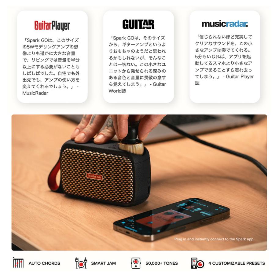 Positive Grid Spark GO [ポータブルアンプ|Bluetooth対応]: アンプ