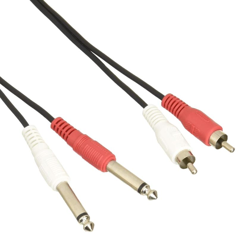 TECH2ch ラインケーブル RCA(オス) ⇔ モノラルフォン(オス) 1.5m PH