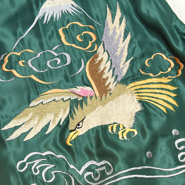 東洋スカジャン「DRAGON & TIGER×EAGLE」リバーシブルアセテート