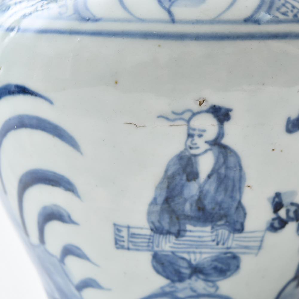 中国 景徳鎮 青花花瓶 人 ｜ みんげい おくむら （日本と世界の民芸）