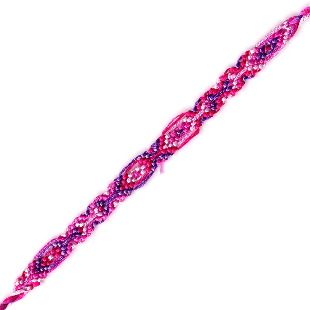 QBU031:ミサンガ・シルク[両紐]・[赤紫系]・通販:ミサンガ販売店