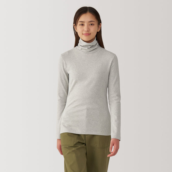 Women's Brushed Rib Turtleneck T-Shirt | MUJI USA