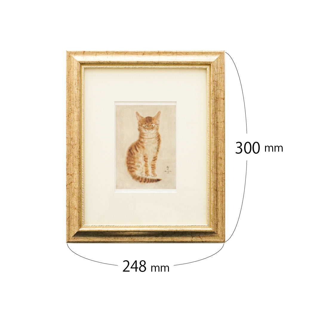 H ポストカード《パリの屋根の前の少女と猫》1点 ＋ 額1点 – 軽井沢