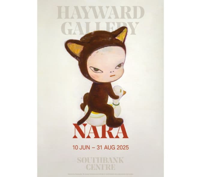 奈良美智 英国大規模個展の公式ポスター「Harmless Kitty」を通販でご