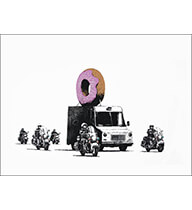 バンクシー Donut Strawberry COA付き 本物のBanksy作品を販売 ー