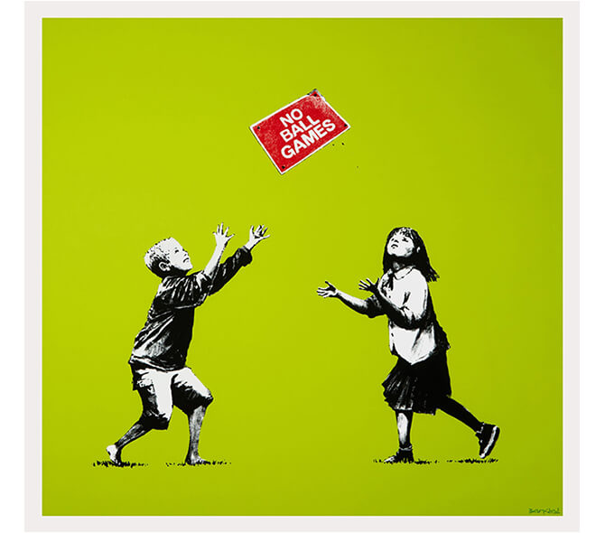 Banksy（バンクシー） -No Ball Game （サイン入り） -Pest Controlの