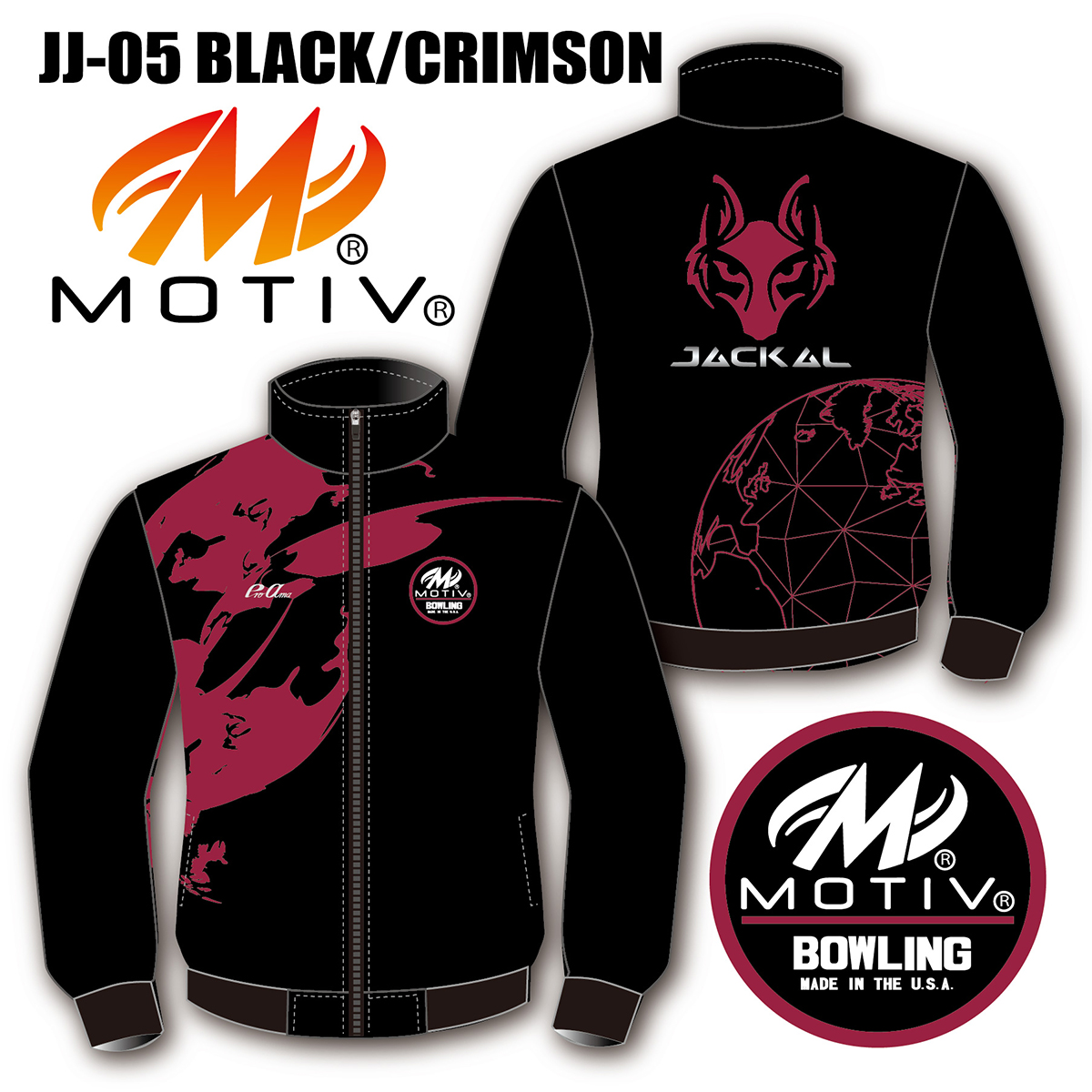 ジャッカル・ジャケット(JJ-05、BLACK/CRIMSON) [ABS(専用フォーム