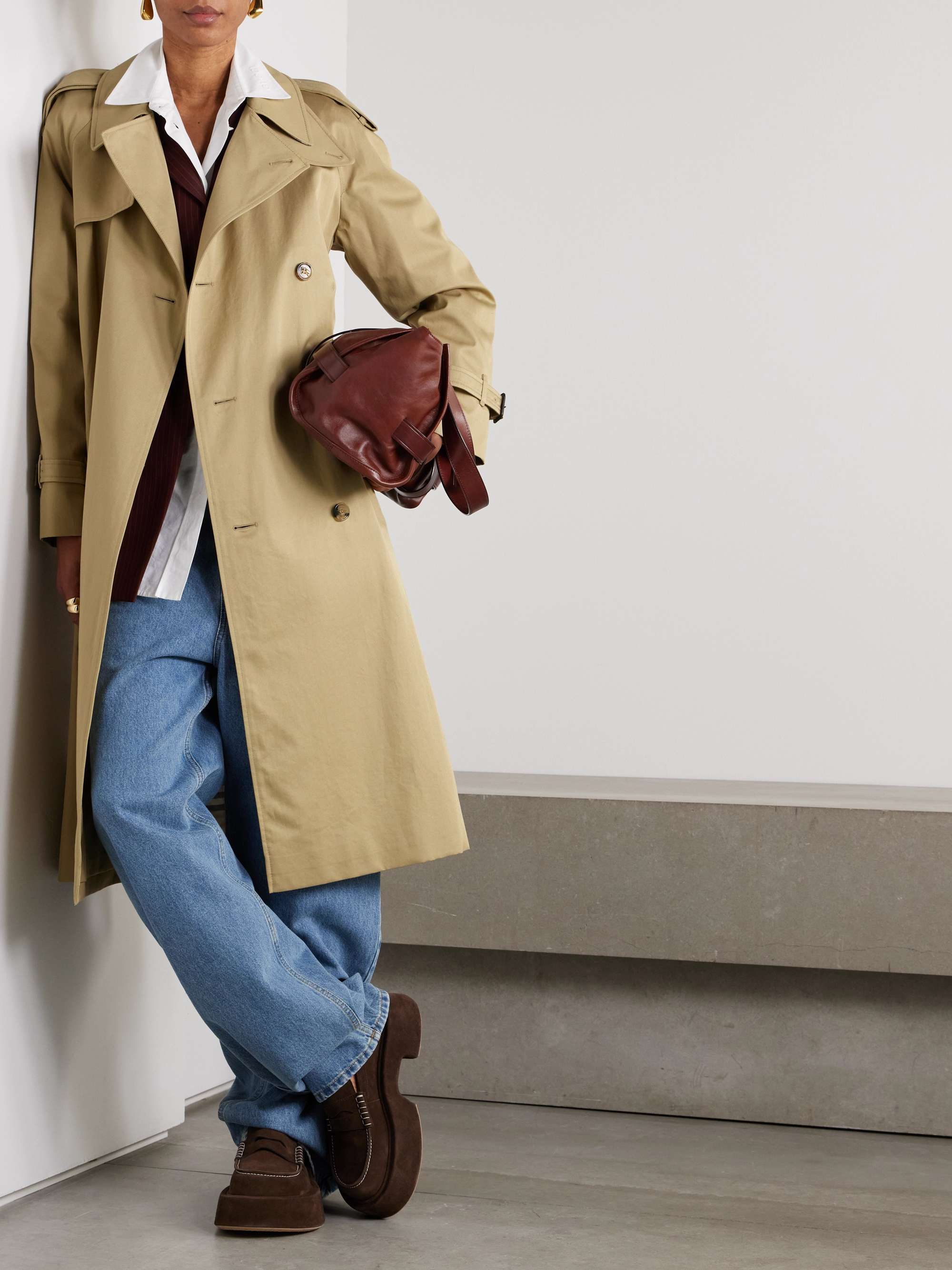 BURBERRY Castleford double-breasted cotton-gabardine trench coat