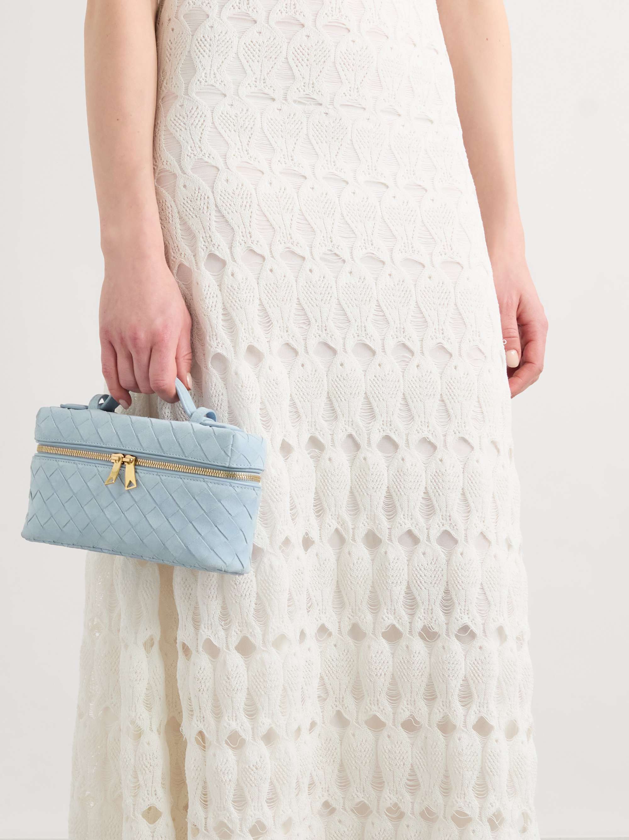 BOTTEGA VENETA Bang Bang Vanity mini intrecciato suede tote | NET