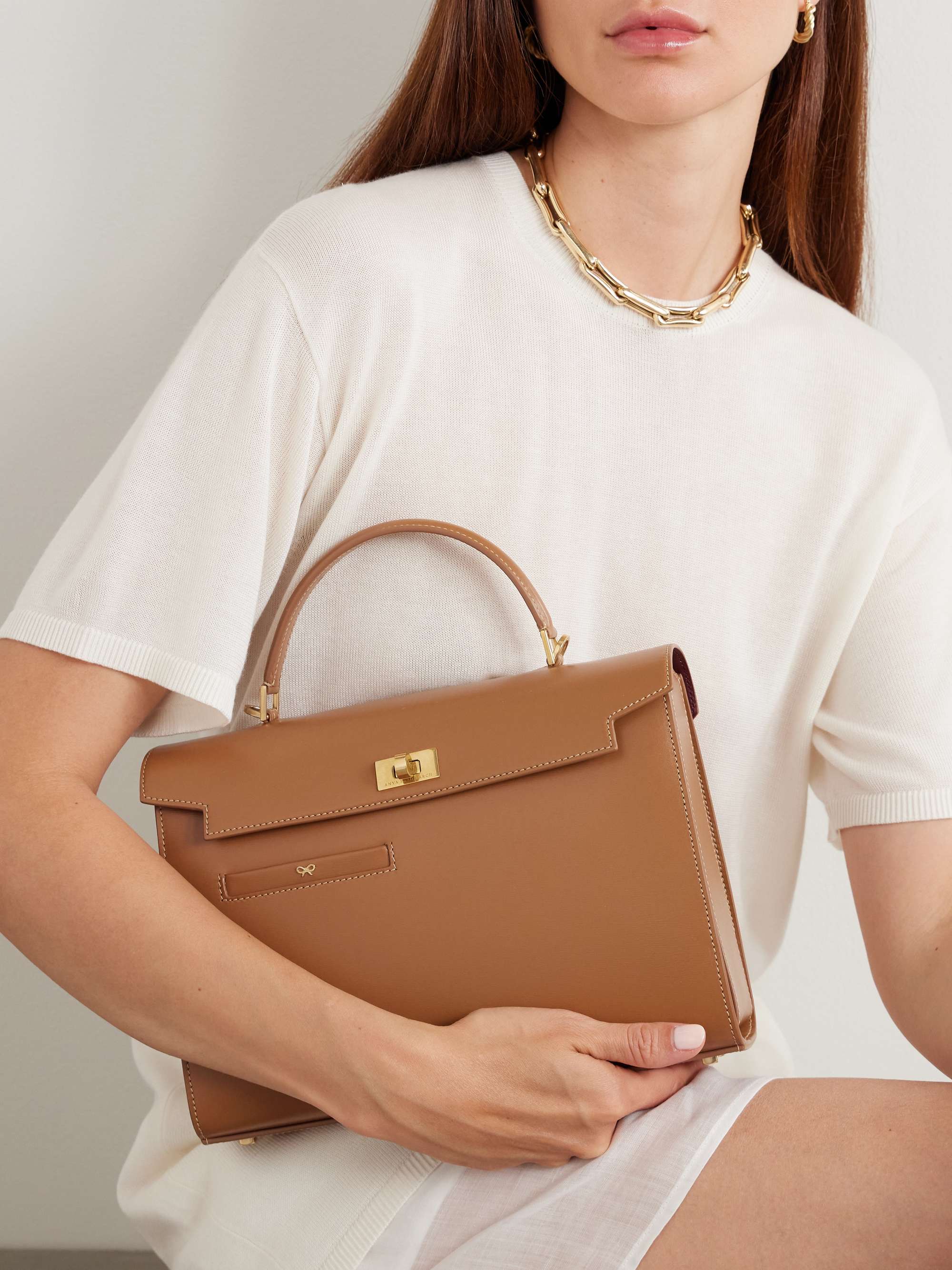 ANYA HINDMARCH Mortimer leather shoulder bag | NET-A-PORTER