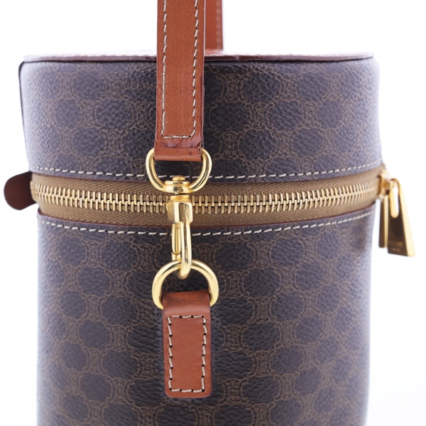 CELINE セリーヌ マカダム ショルダーバッグ 中古(ブラウン): VINTAGE