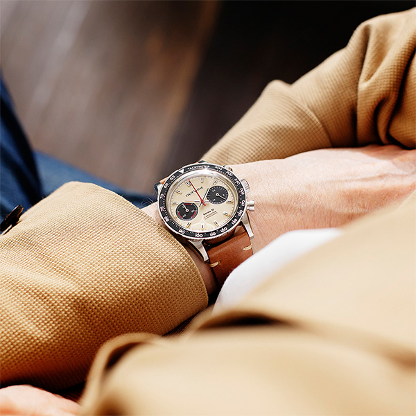 OUTLINE アウトライン 2レジスタークロノ シリーズⅣ パンダ文字盤