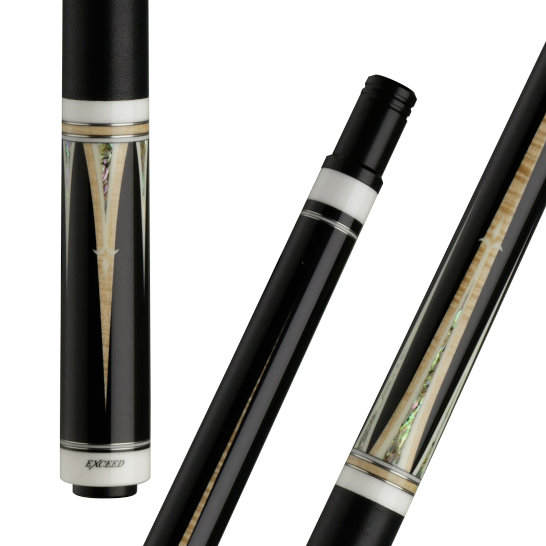 EXCEED ビリヤードキュー 木製 ストライプ EXCEED ビリヤードキュー