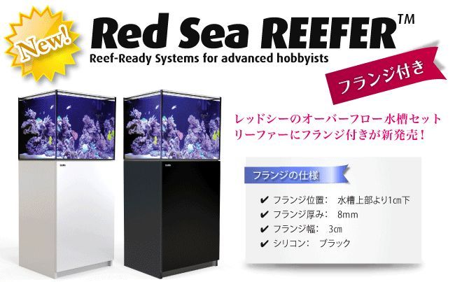 取寄】RedSea REEFER NANO Black(45cm) フランジ付き - 海水魚ショップ