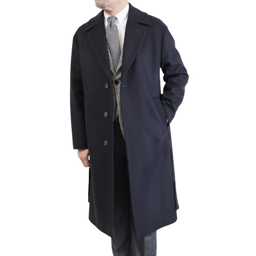 Hevo イーヴォ [秋冬] ウールナイロン シングルベルテッドコート