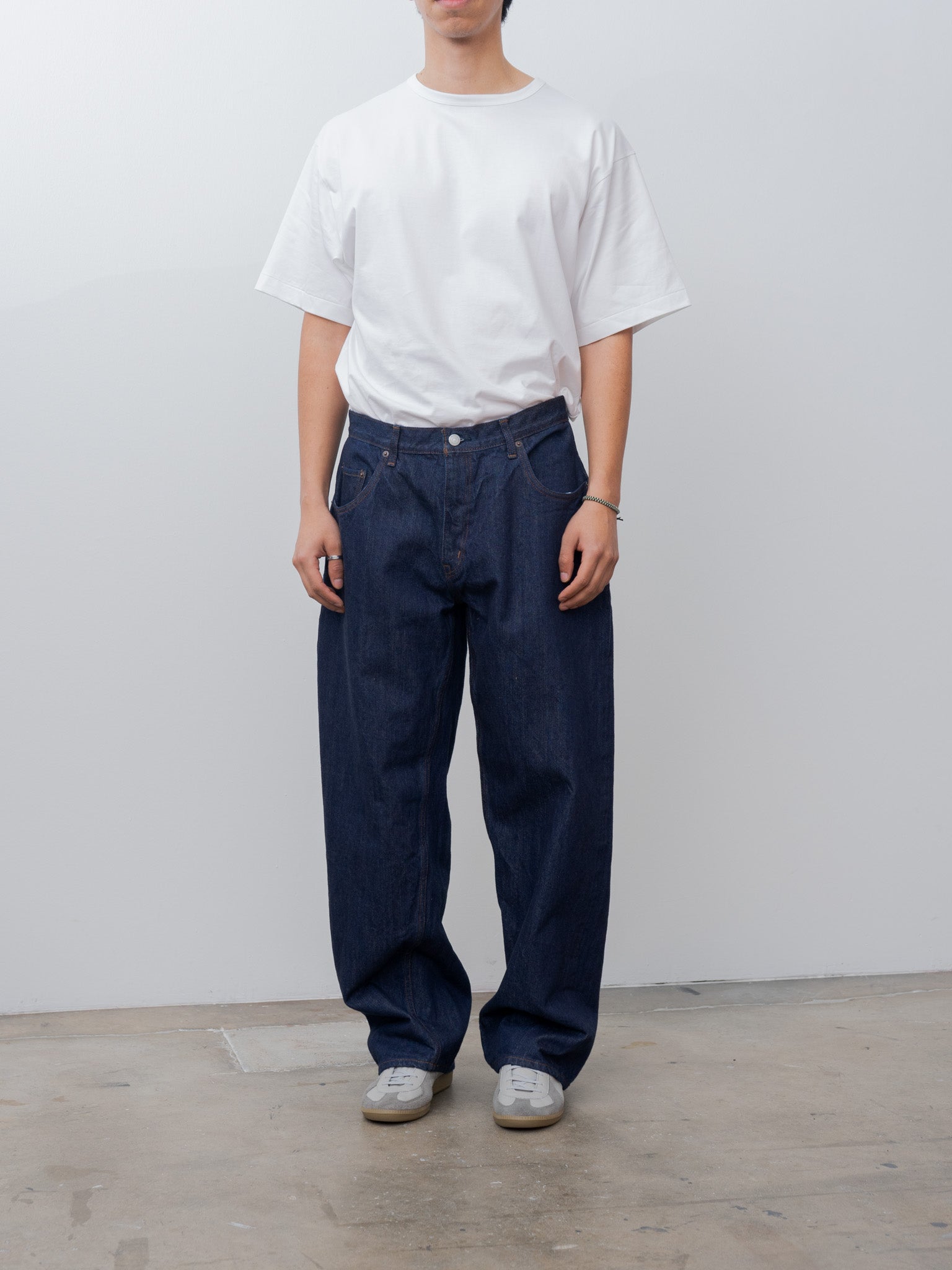 Namu Shop - Ciota Baggy 5 Pocket Pants - Navy/One Wash